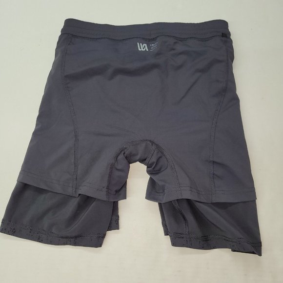 VRST Short Mens S Charcoal/Black Print Lined 6.5" Drawstring Pockets Hybrid Swim - Picture 7 of 13